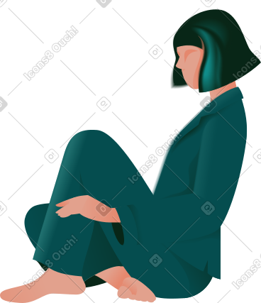 坐着的女人 PNG, SVG