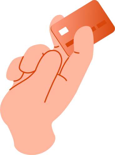 hand with bank card PNG, SVG