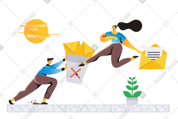 男人和女人退订信件 PNG, SVG