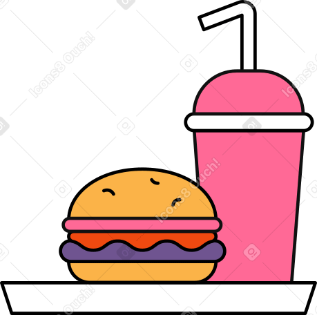 fast food set Illustration in PNG, SVG