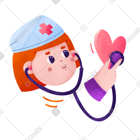 听心跳的女医生 PNG, SVG