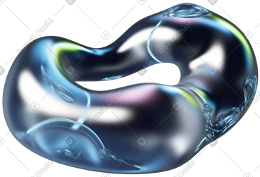 D abstract liquid form PNG, SVG