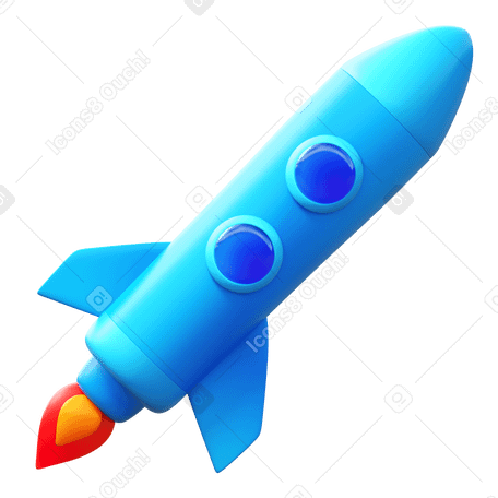 3D rocket в PNG, SVG