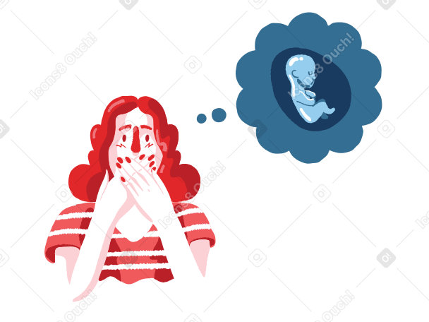 Unintended pregnancy Illustration in PNG, SVG
