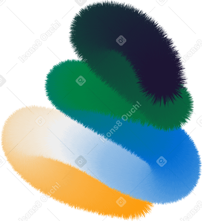 multicolored fluffy patch PNG, SVG