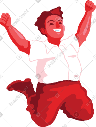 Chubby boy jumping PNG, SVG