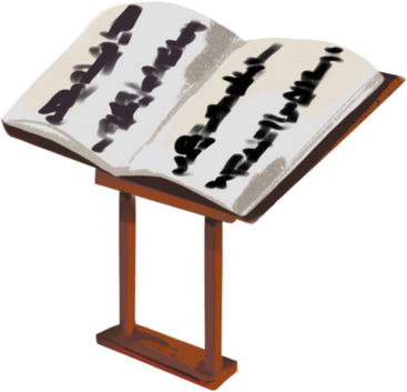 music stand PNG, SVG