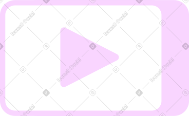 Pink youtube button PNG, SVG