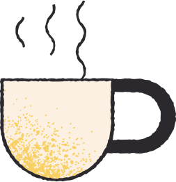 Pablo スタイルの コーヒー ベクターイラスト