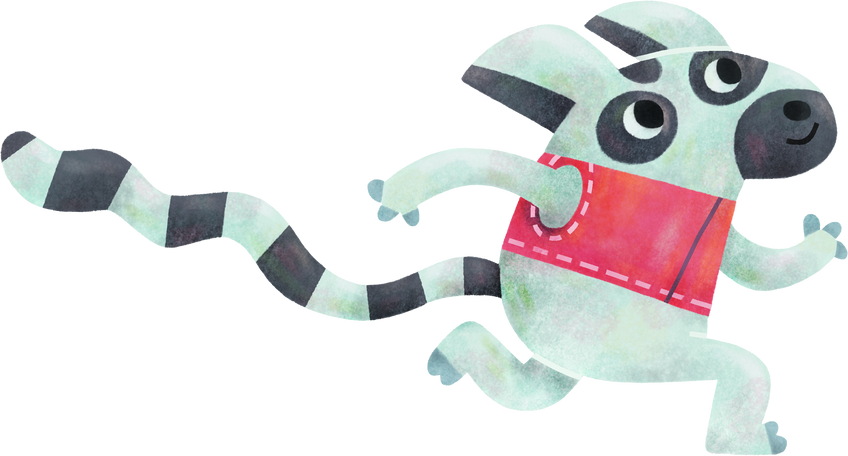 lemur Illustration in PNG, SVG