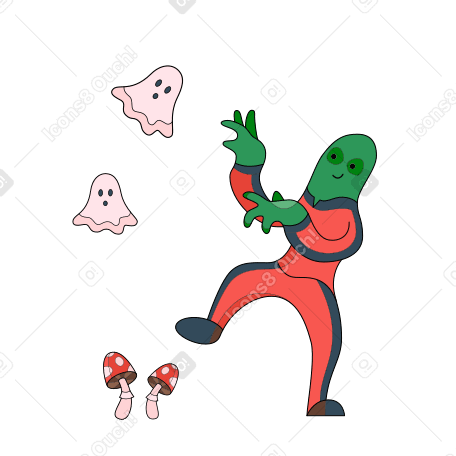 Хэллоуин танец в PNG, SVG