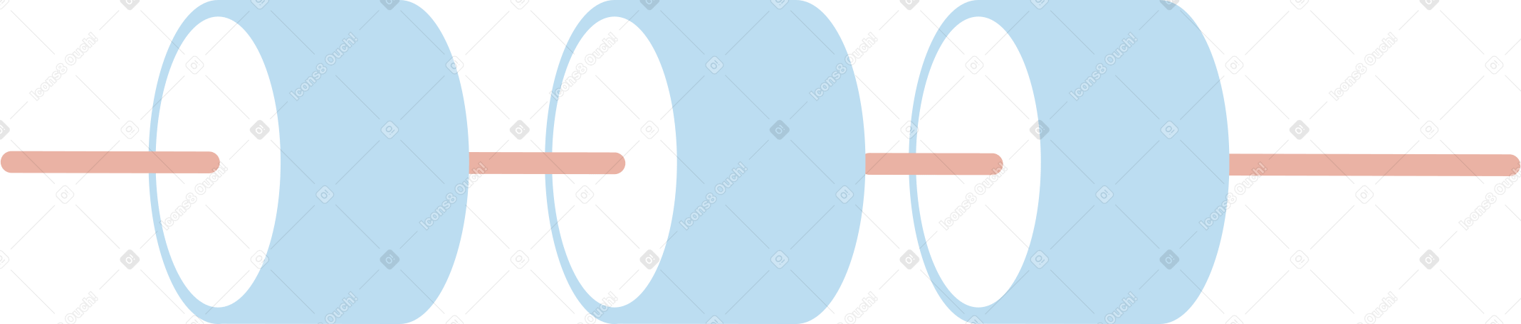 Marshmallow blu su un bastone PNG, SVG