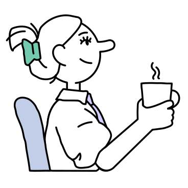 Donna che tiene una tazza di tè fumante PNG, SVG