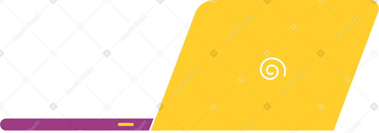 yellow laptop Illustration in PNG, SVG