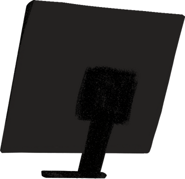 black computer monitor PNG, SVG