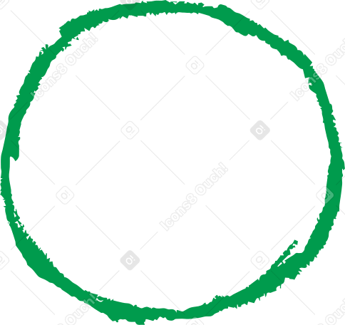 green hand drawn circle  PNG, SVG