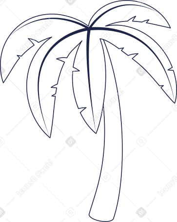 white palm tree Illustration in PNG, SVG