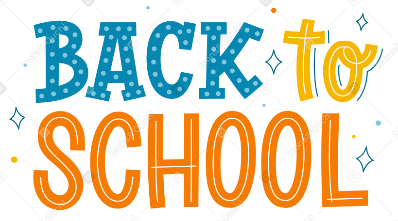 lettering back to school with doodles Illustration in PNG, SVG