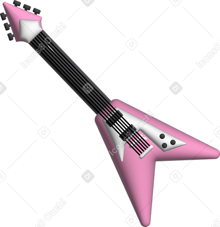 pink guitar PNG, SVG