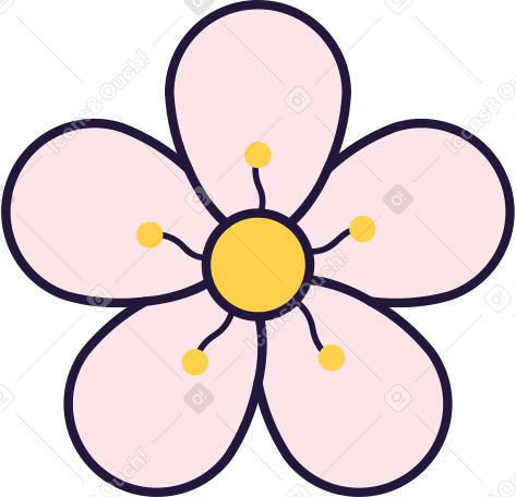 plum flower Illustration in PNG, SVG