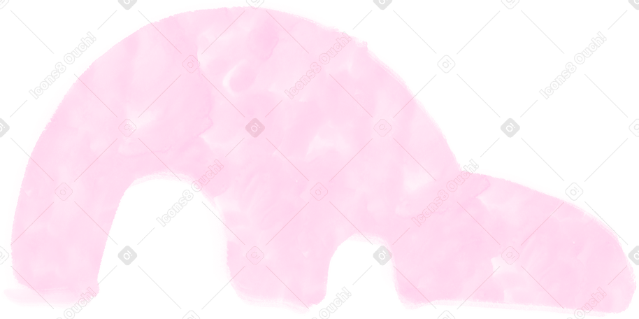 big pink hill shape with two arches в PNG, SVG