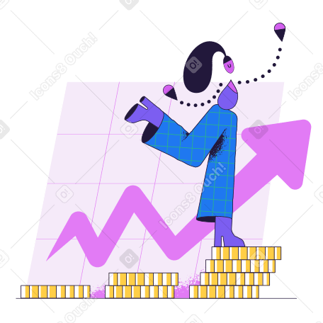 Finance growth Illustration in PNG, SVG