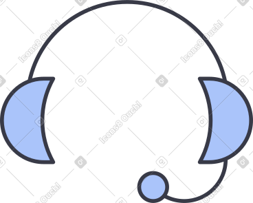 Blue headphones PNG, SVG