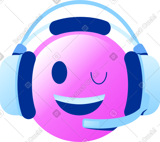 emoji headphone PNG, SVG