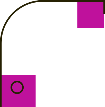 接続された正方形 PNG、SVG
