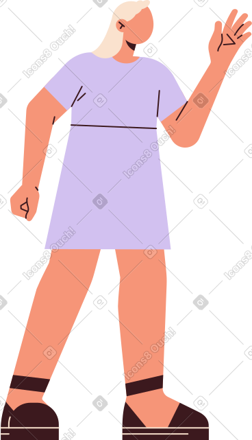 举手的穿裙子的女人 PNG, SVG