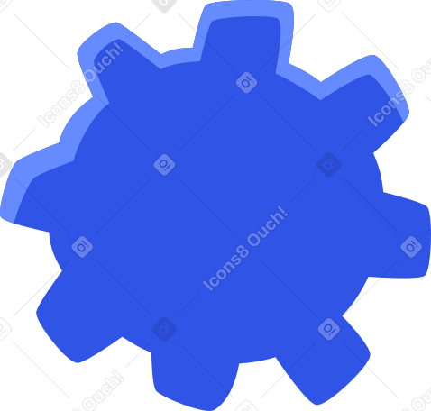 blue gear Illustration in PNG, SVG