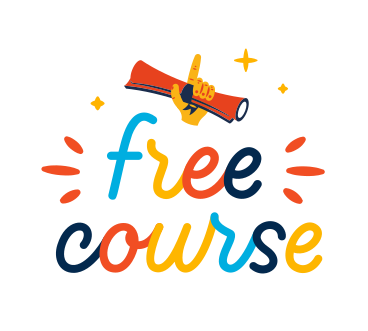 Free course lettering with diploma in hand PNG, SVG