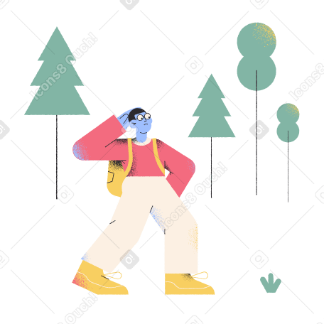 Lost in the forest Illustration in PNG, SVG