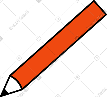 Red pencil PNG, SVG