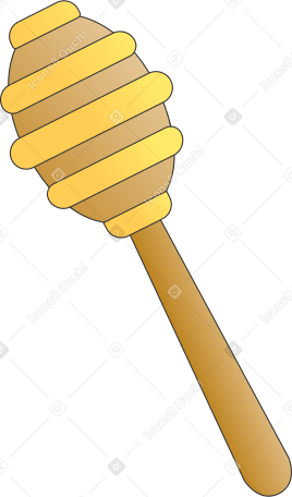 honey spoon PNG, SVG