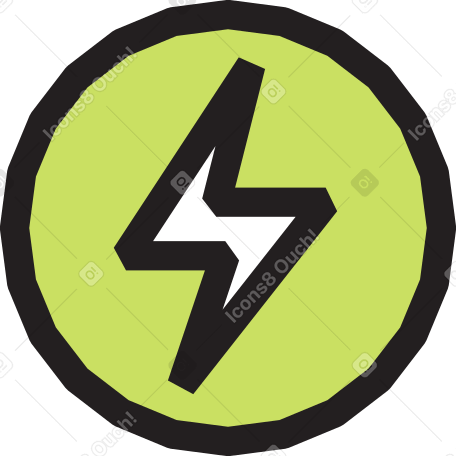 sign with lightning PNG、SVG
