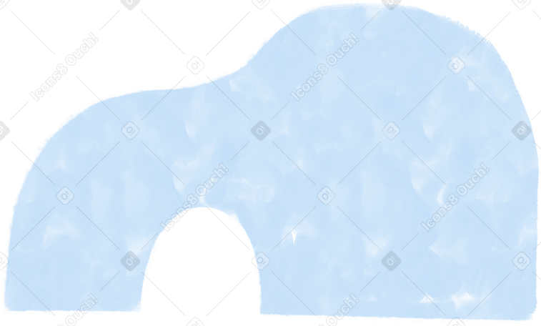 blue bended shape в PNG, SVG