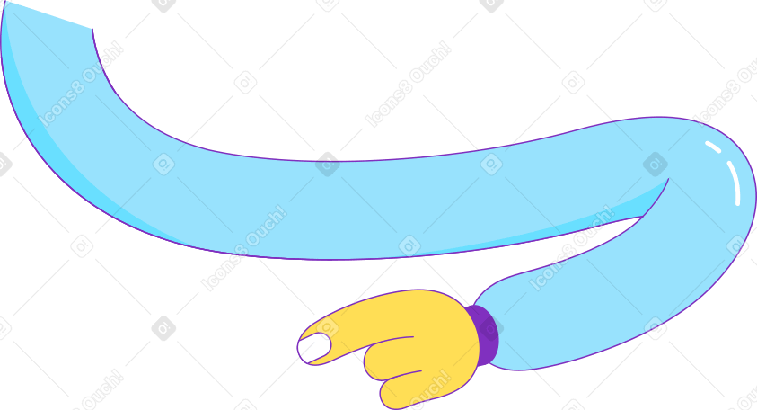 hand of a guy pointing somewhere Illustration in PNG, SVG
