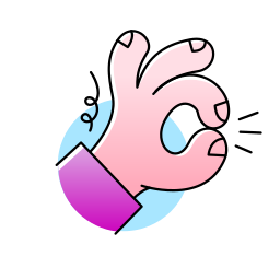 Hand Gesture のpngとsvgでのイラスト イメージ