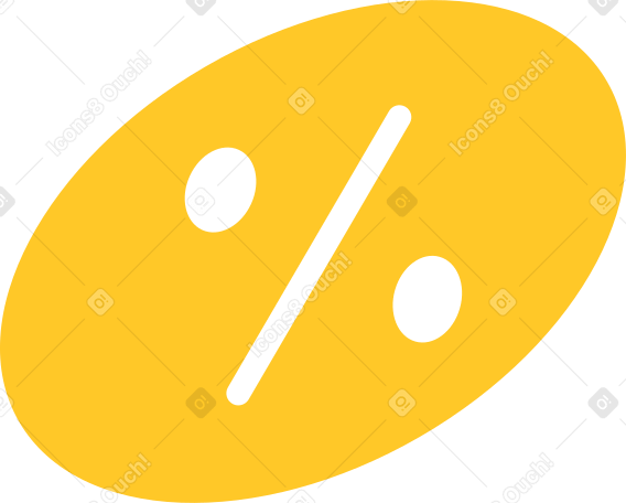 yellow percent sign Illustration in PNG, SVG