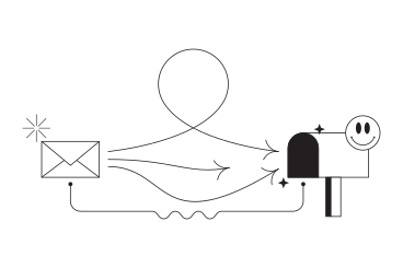 Letter flying into the mailbox PNG, SVG