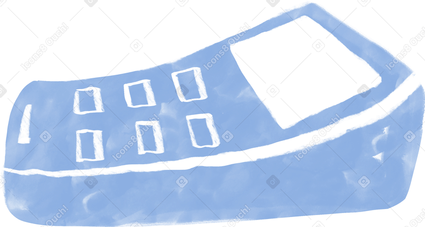 blue card terminal Illustration in PNG, SVG