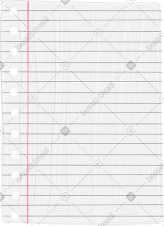 striped notebook sheet PNG, SVG