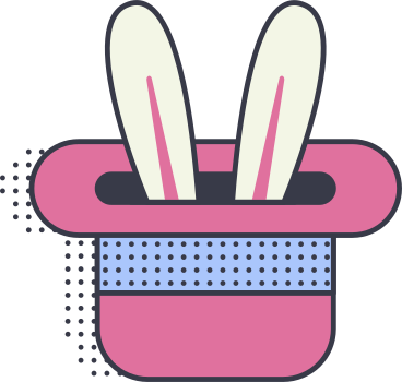 rabbit in a hat PNG, SVG
