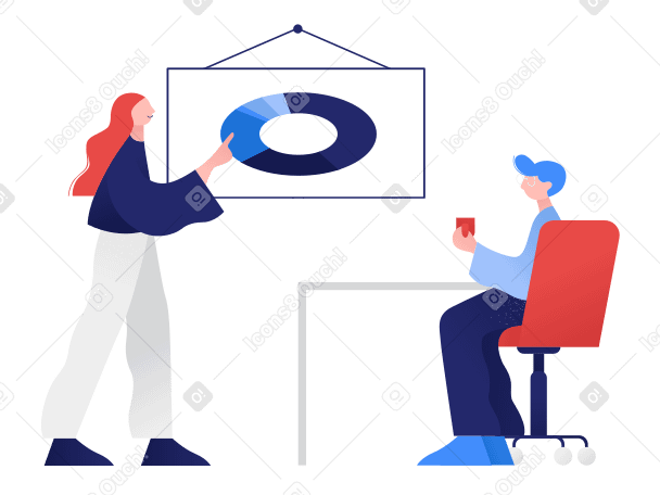 Woman making a report presentation PNG, SVG