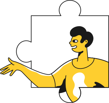 Man in a puzzle PNG, SVG