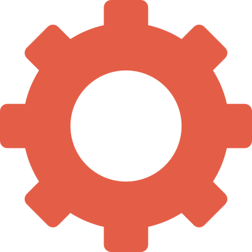 Red gear PNG, SVG