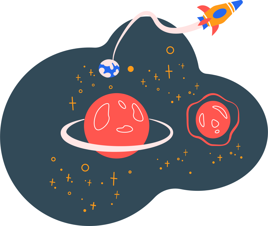 space Illustration in PNG, SVG