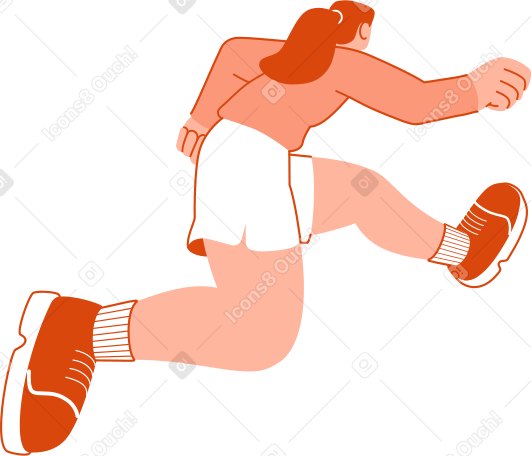femme sautant par-dessus un obstacle PNG, SVG