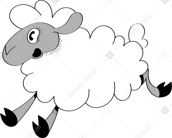 sheep Illustration in PNG, SVG